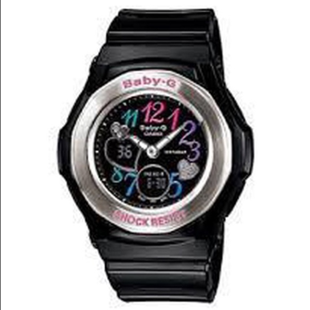 Casio Baby G-Shock Black Digital Watch With Colorful Numbers